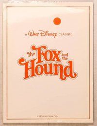 1j190 FOX & THE HOUND presskit R88 two friends who didn't know they were supposed to be enemies!