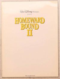 1j201 HOMEWARD BOUND 2 presskit '96 great images of dogs Lost in San Francisco!