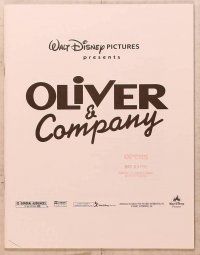 1j218 OLIVER & COMPANY presskit R96 Walt Disney cats & dogs in New York City!
