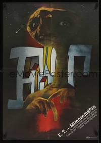 1k165 E.T. THE EXTRA TERRESTRIAL Czech 23x33 '82 Steven Spielberg classic, great different art!