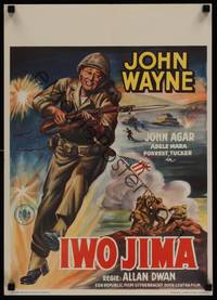 1k035 SANDS OF IWO JIMA Dutch '50 different full-length artwork of World War II Marine John Wayne!
