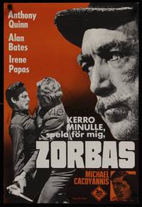 1k018 ZORBA THE GREEK Finnish '65 Anthony Quinn, Michael Cacoyannis, completely different image!