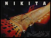 1k196 LA FEMME NIKITA French 23x32 '90 Luc Besson, cool overhead art of Anne Parillaud in alley!
