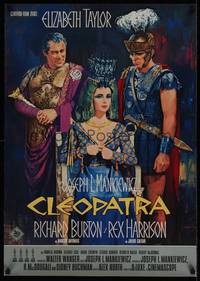1k101 CLEOPATRA post-awards German '64 Elizabeth Taylor, Richard Burton, Rex Harrison, Howard Terpning art!