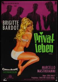1k114 VERY PRIVATE AFFAIR German '62 Vie Privee, different art of sexiest Brigitte Bardot!