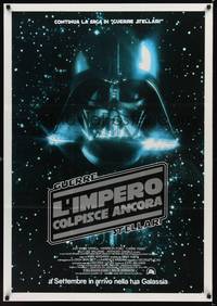 1k460 EMPIRE STRIKES BACK advance Italian 1sh '80 George Lucas sci-fi classic, c/u Darth Vader!