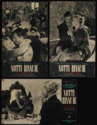 1k513 WHITE NIGHTS 3 Italian photobustas '57 Luchino Visconti, Maria Schell, Marcello Mastroianni