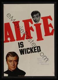 1k023 ALFIE teaser New Zealand '66 different image of British cad Michael Caine, he's wicked!