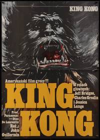 1k215 KING KONG Polish 37x54 '78 incredible close up art of the giant ape by Jakub Erol!