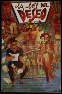 1k047 LAW OF DESIRE Spanish '87 Pedro Almodovar's La ley del deseo, art by Carlos Sanchez Perez!