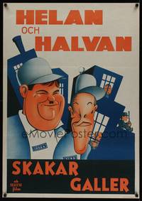 1k126 PARDON US Swedish R40s wonderful different art of convicts Stan Laurel & Oliver Hardy!