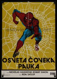 1k154 SPIDER-MAN Yugoslavian '77 Marvel Comic, great image of Nicholas Hammond as Spidey!