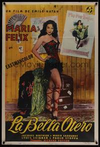 1m105 LA BELLA OTERO Argentinean '54 sexiest showgirl Maria Felix in fishnet stockings!