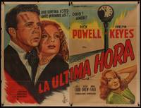 1m096 JOHNNY O'CLOCK Argentinean 43x58 '46 Dick Powell was too smart to tangle w/sexy Evelyn Keyes!