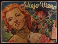 1m097 NEW WINE Argentinean 43x58 R46 great art of man playing violin for Ilona Massey by Venturi!
