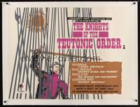 1m044 KNIGHTS OF THE TEUTONIC ORDER linen British quad '60 Aleksander Ford's Krzyzacy, Merriman art!