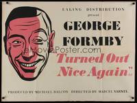 1m343 TURNED OUT NICE AGAIN British quad '41 artwork o fGeorge Formby, English Ealing comedy!