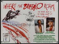 1m346 WHERE THE BUFFALO ROAM British quad '80 Bill Murray as twisted legend Hunter S. Thompson!