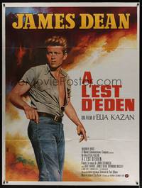 1m220 EAST OF EDEN French 1p R70s art of James Dean by Jean Mascii, John Steinbeck, Elia Kazan!