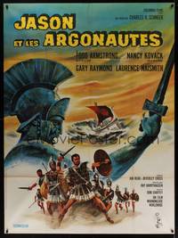 1m230 JASON & THE ARGONAUTS French 1p '63 Ray Harryhausen, different art of colossus by Rau!