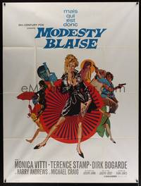 1m240 MODESTY BLAISE French 1p '66 Bob Peak art of sexiest female secret agent Monica Vitti!