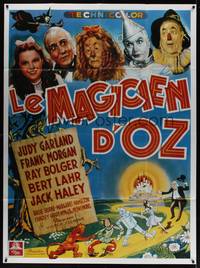 1m263 WIZARD OF OZ French 1p R89 Victor Fleming, all-time classic, different image of top cast!