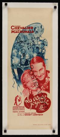 1m058 LA VEUVE JOYEUSE linen French 10x26 '34 Ernst Lubitsch's French version of The Merry Widow!