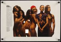 1m042 ANDY WARHOL'S TRASH linen German 12x19 '71 Joe Dallessandro & nude top cast, Andy Warhol