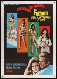 1m137 FATHOM Italian 1p '67 five different full-length images of sexy Raquel Welch!