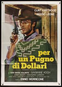 1m140 FISTFUL OF DOLLARS Italian 1p R76 Leone's Per un Pugno di Dollari, art of Clint Eastwood!