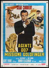 1m142 GOLDFINGER Italian 1p R80s different artwork of Sean Connery as James Bond 007!