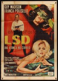 1m147 LSD FLESH OF DEVIL Italian 1p '67 completely different sexy art by Morini!