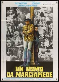 1m152 MIDNIGHT COWBOY Italian 1p '69 Dustin Hoffman, Jon Voight, John Schlesinger classic!