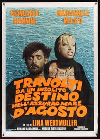 1m167 SWEPT AWAY Italian 1p '78 Giancarlo Giannini, Mariangela Melato, directed by Lina Wertmuller!