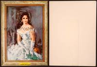 1m119 RAINTREE COUNTY Italian standee'57 wonderful artwork portrait of Elizabeth Taylor by Bassford!