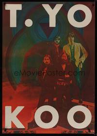 1m325 T. YOKOO Japanese 29x41 '72 wild image of The Beatles & Jesus Christ by Tadanori Yokoo!