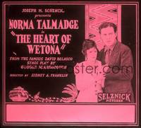 1p015 HEART OF WETONA glass slide '19 Norma Talmadge as half-white/half-Native-American!