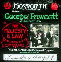 1p027 MAJESTY OF THE LAW glass slide '15 George Fawcett in a story of love, honor & duty!