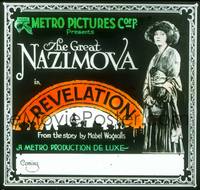 1p036 REVELATION glass slide '18 full-length image of The Great Nazimova in cool dress!