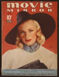 1p057 MOVIE MIRROR magazine June 1938 great portrait of sexy Ginger Rogers by James Doolittle!