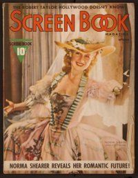 1p103 SCREEN BOOK magazine September 1938, wonderful portrait of Norma Shearer as Marie Antoinette!