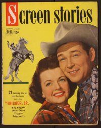 1p106 SCREEN STORIES magazine July 1950 Roy Rogers, Dale Evans & Trigger in Trigger Jr.!