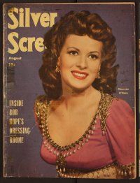 1p096 SILVER SCREEN magazine August 1946 portrait of sexy Maureen O'Hara from Sinbad the Sailor!