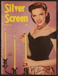 1p090 SILVER SCREEN magazine February 1946 great portrait of Judy Garland from The Harvey Girls!