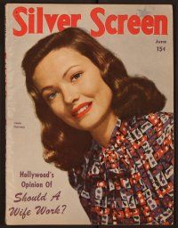 1p094 SILVER SCREEN magazine June 1946 close portrait of pretty Gene Tierney in Dragonwyck!