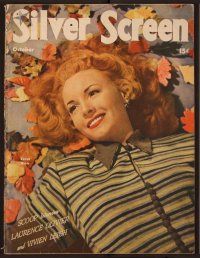 1p098 SILVER SCREEN magazine October 1946 smiling portrait of Janet Blair from Gallant Journey!