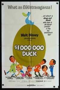 1r002 $1,000,000 DUCK 1sh '71 Disney, a duck lays a 24 karat omelet!
