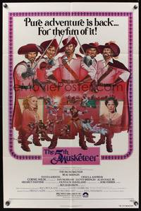 1r014 5th MUSKETEER 1sh '79 great art of Sylvia Kristel, Lloyd Bridges & cast by C.W. Taylor!