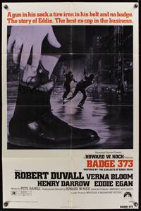 1r064 BADGE 373 1sh '73 Robert Duvall is a tough New York cop with a gun in his sock & no badge!
