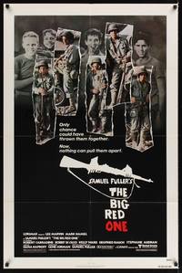 1r084 BIG RED ONE 1sh '80 directed by Samuel Fuller, montage of Lee Marvin & stars!